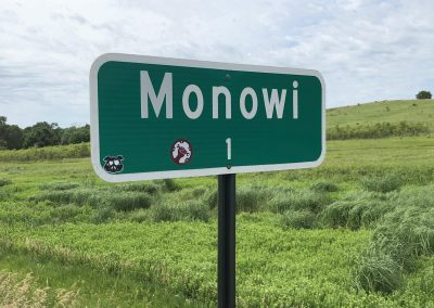 Monowi Population Sign