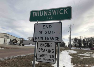Brunswick Population Sign Nebraska Directory Brunswick Population Sign