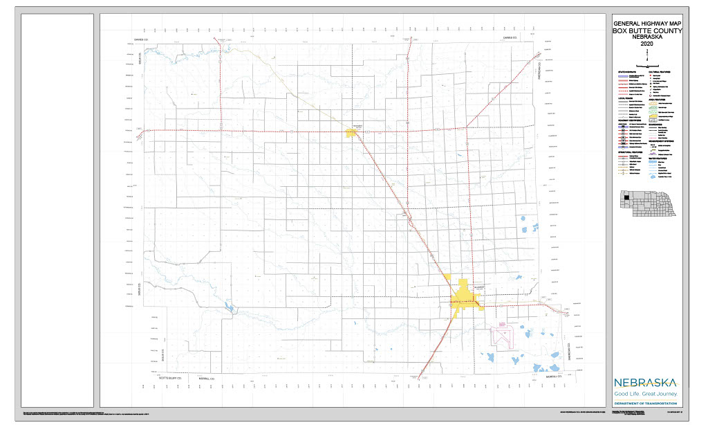 Box Butte County Road Map thumbnail