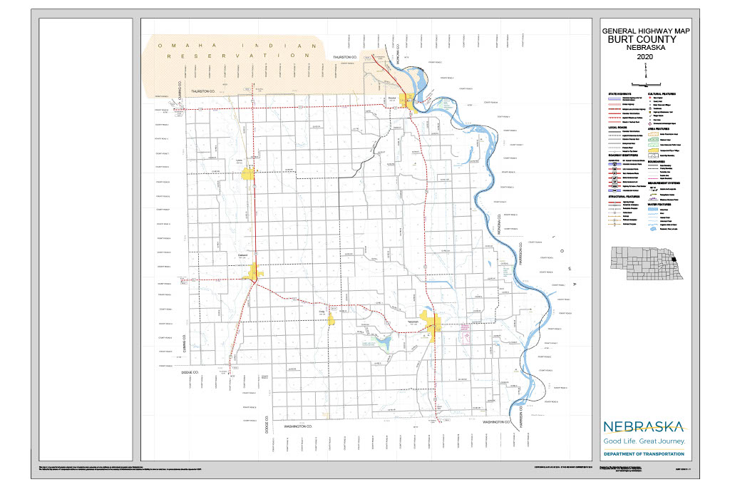 Burt County Road Map thumbnail