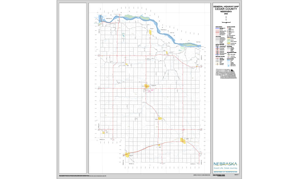 Cedar County Road Map thumbnail