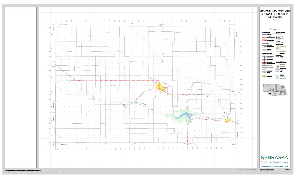 Chase County Road Map thumbnail