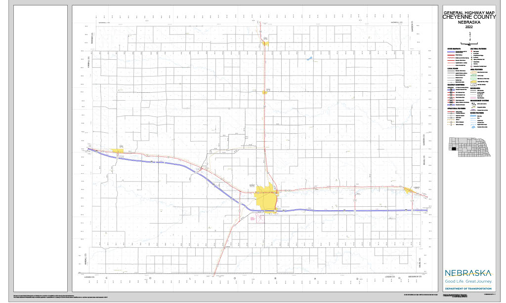 Cheyenne County Road Map thumbnail