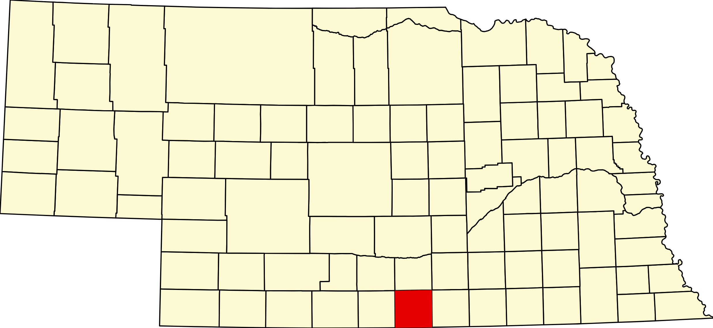 MapofNebraskahighlightingFranklinCounty Nebraska Directory Map of Nebraska highlighting Franklin County