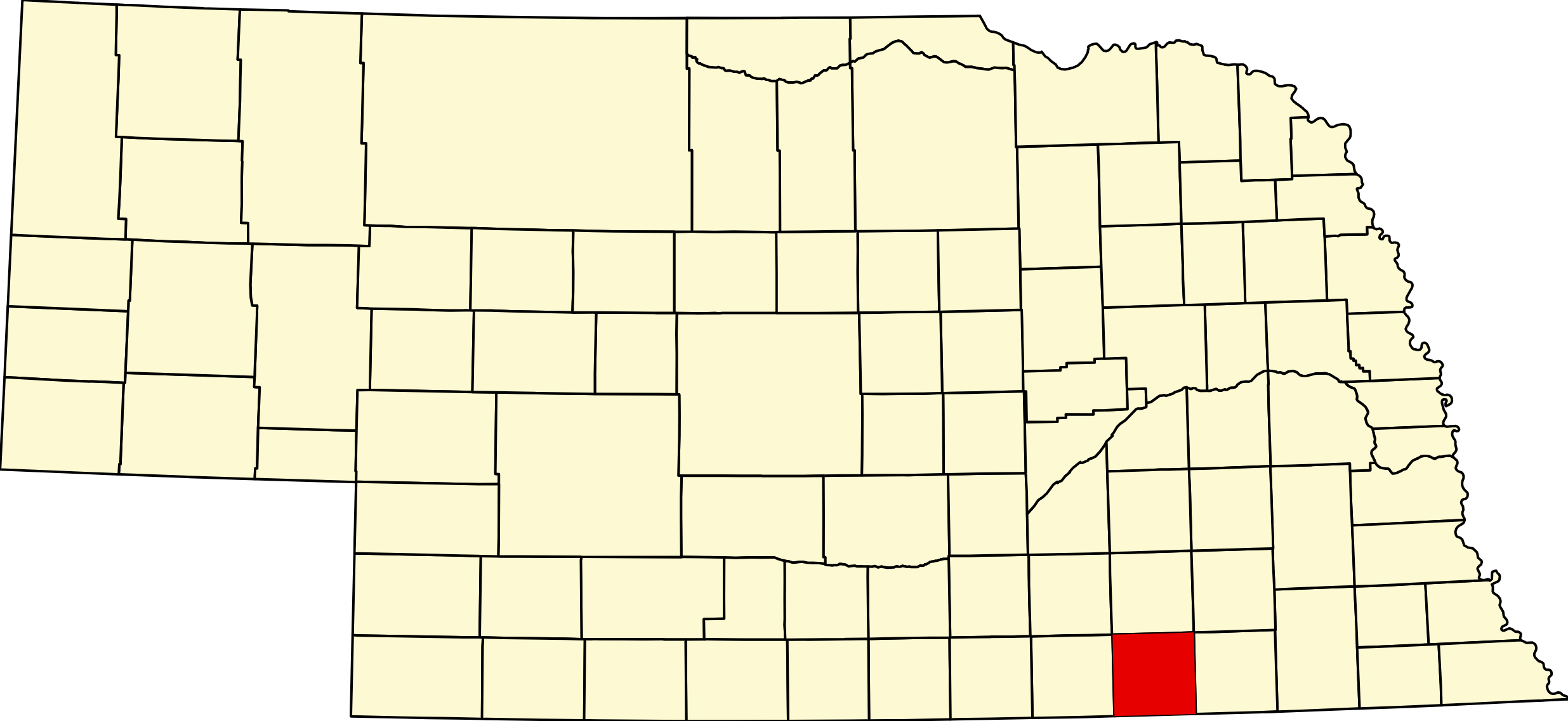 Map of Nebraska highlighting Thayer County Nebraska Nebraska Directory Map of Nebraska highlighting Thayer County Nebraska