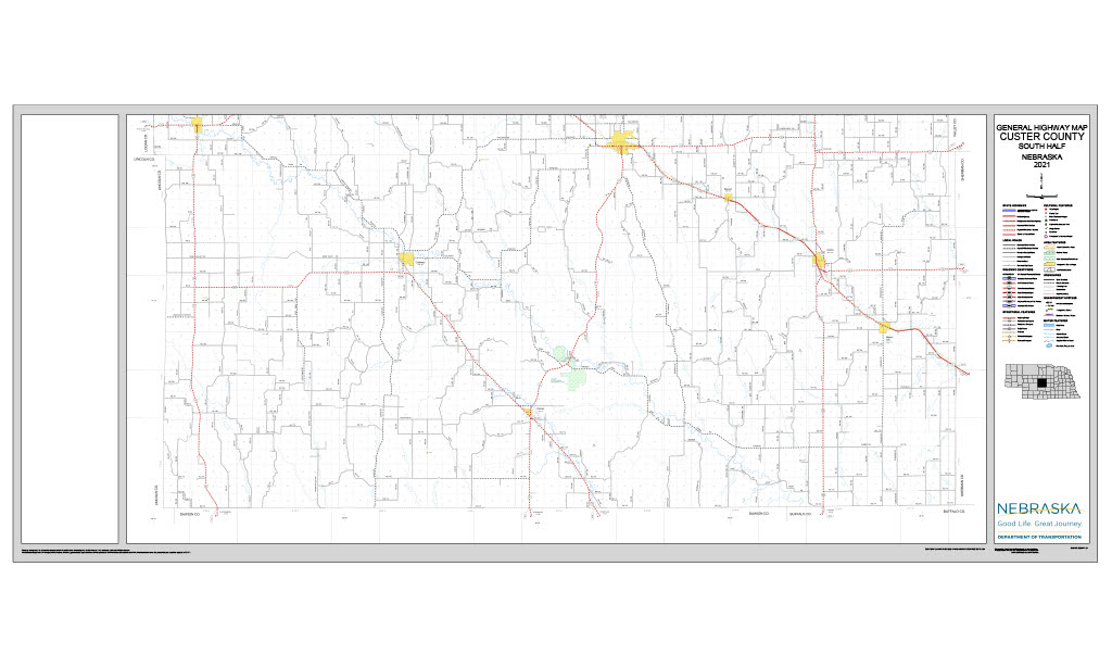 Custer County Road Map thumbnail, North