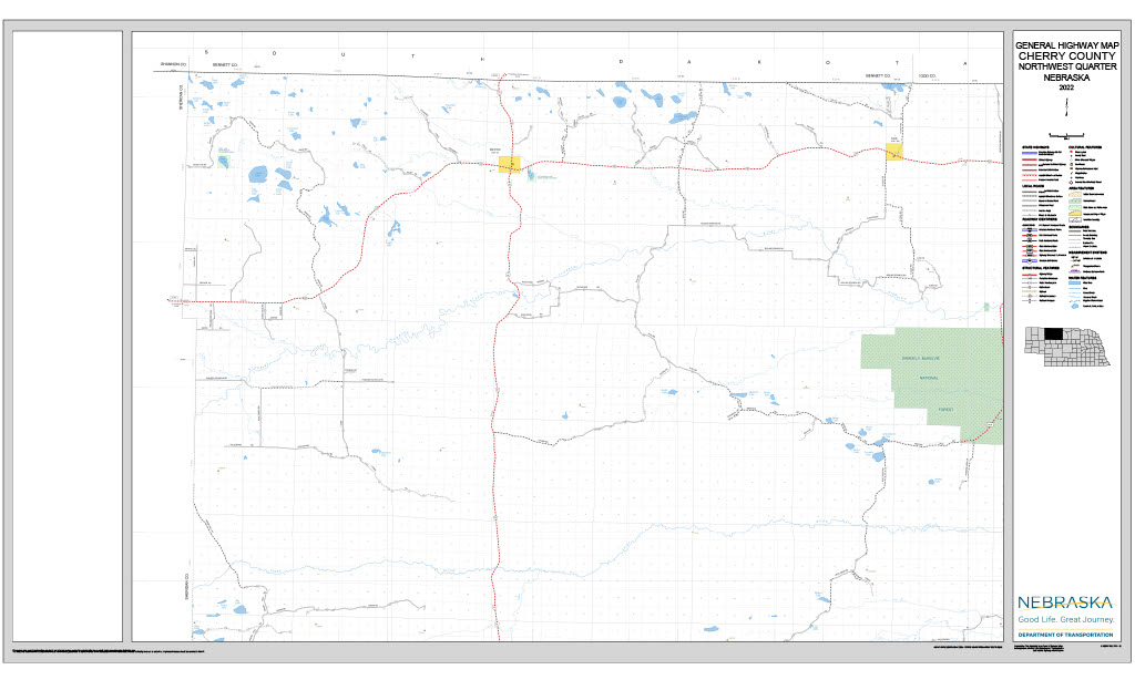 Cherry County Road Map thumbnail, Northwest