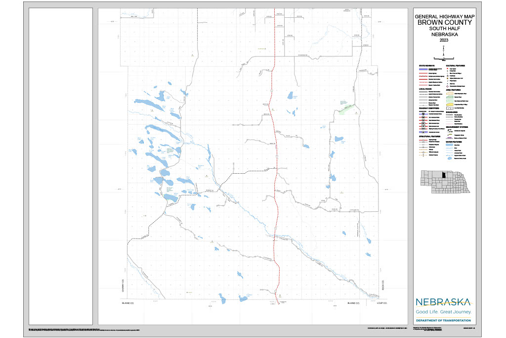 Brown County Road Map thumbnail, South