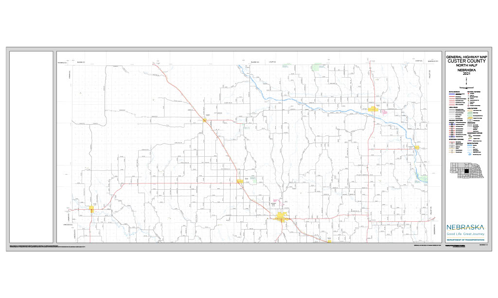 Custer County Road Map thumbnail, South