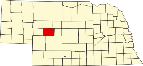 Map of Nebraska highlighting McPherson County Nebraska