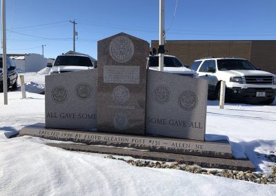 Allen Nebraska veterans memorial All Gave Some Some Gave All