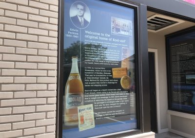 Edwin Perkins KoolAid History Panel Nebraska Directory Window display telling the history of Kool Aid inventor Edwin Perkins The Kitchen Chemist
