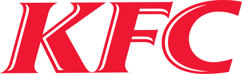 KFC logo in red with large, stylized letters showing the brand name.