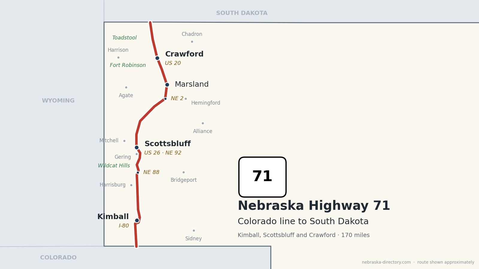 Nebraska-Highway-71-Map Map of Nebraska Highway 71