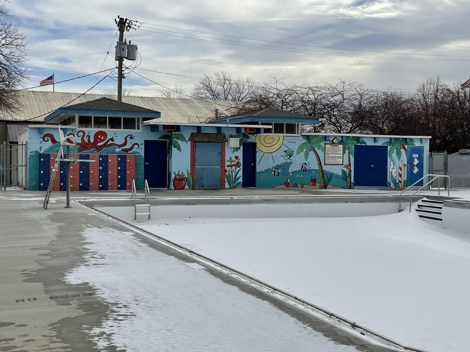 Mural at the swimming pool, Arlington, Nebraska Mural at the swimming pool, Arlington, Nebraska