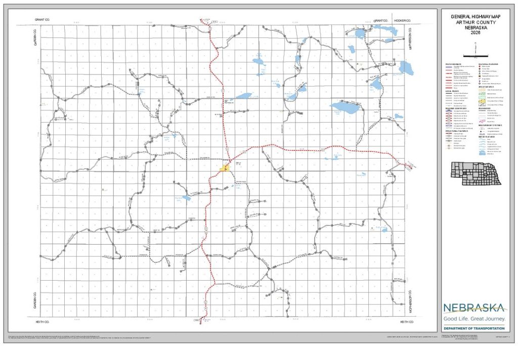 Arthur County Road Map thumbnail