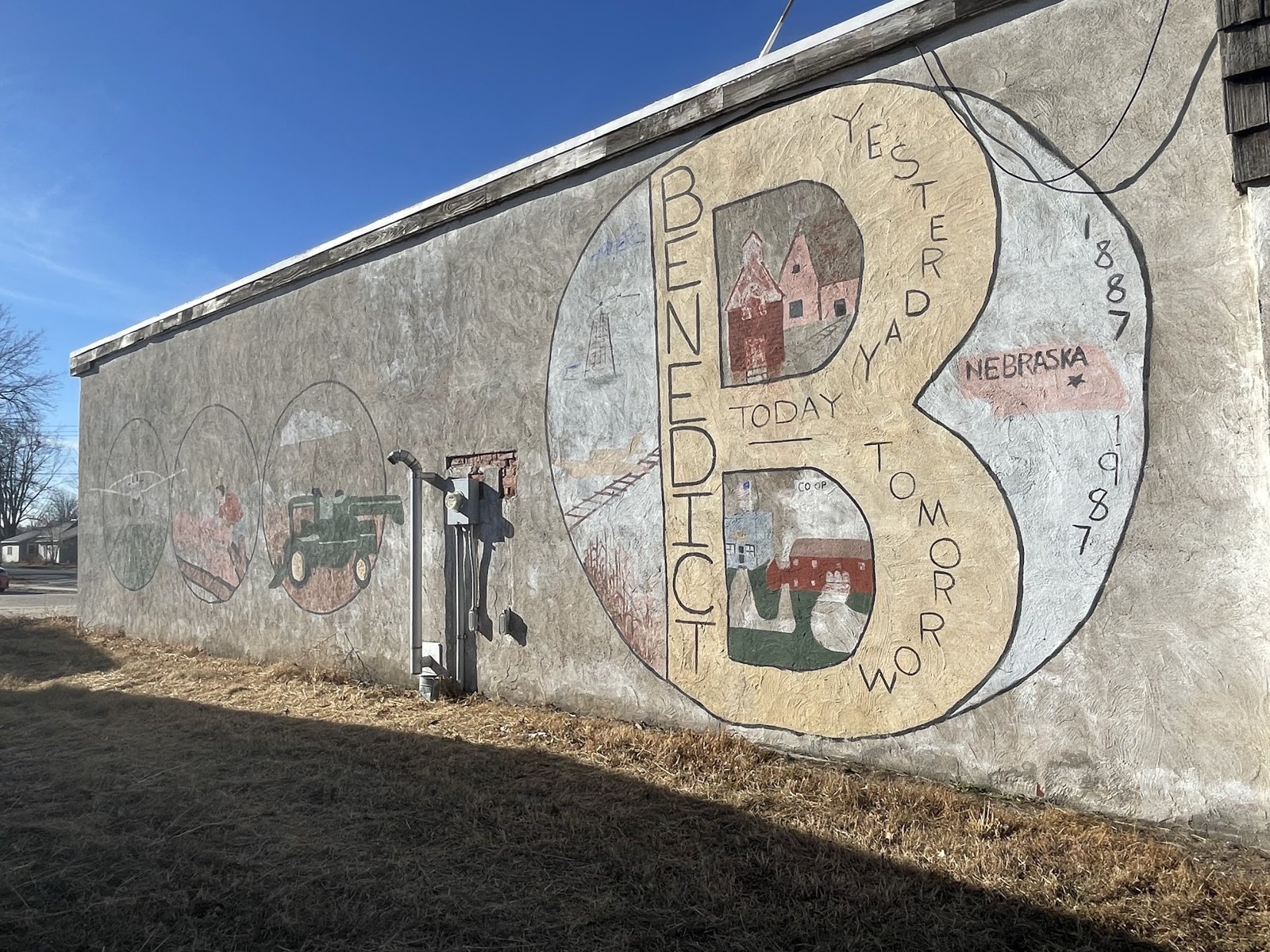 Town mural, Benedict, Nebraska Town mural, Benedict, Nebraska
