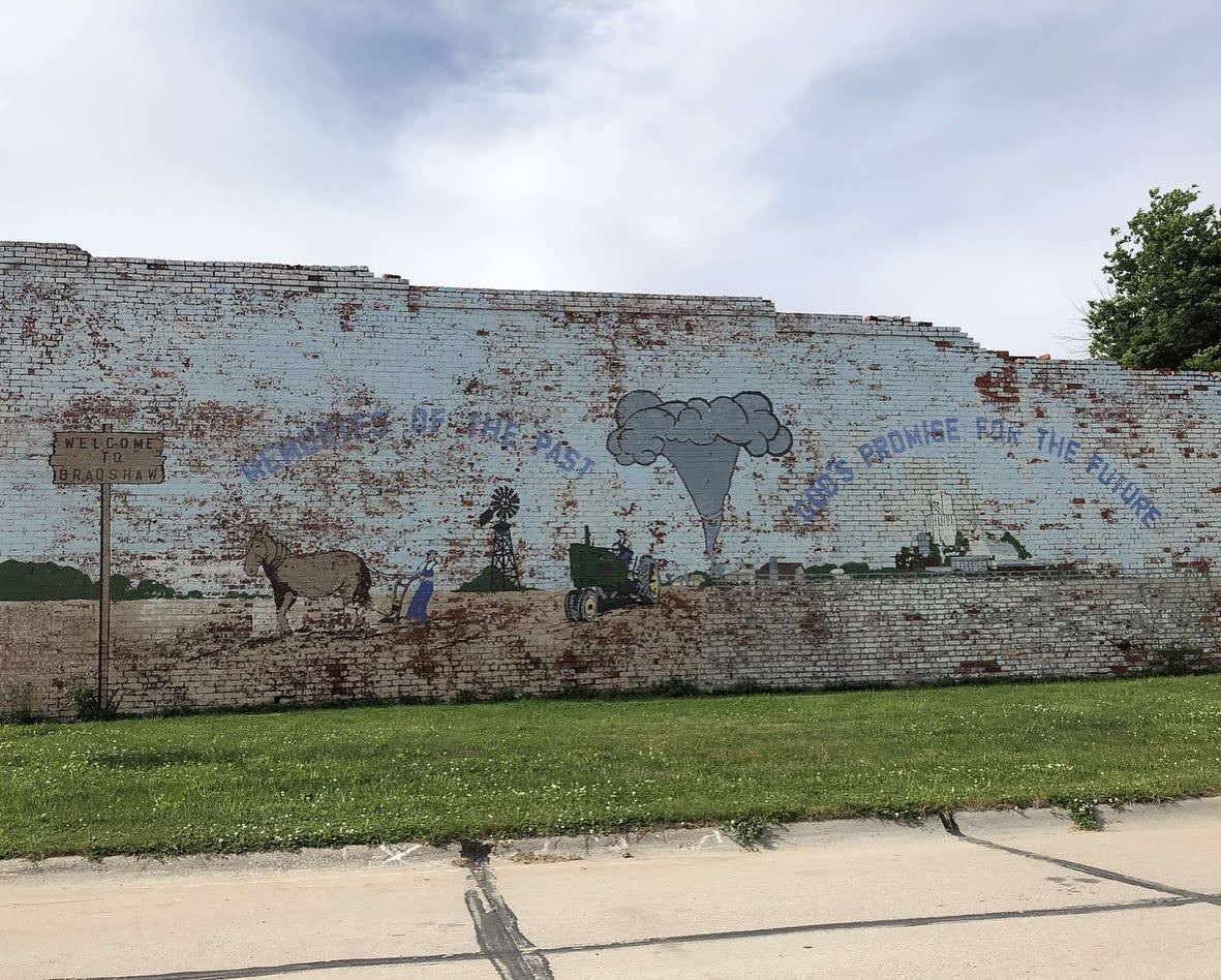 Town history mural, Bradshaw, Nebraska Town history mural, Bradshaw, Nebraska