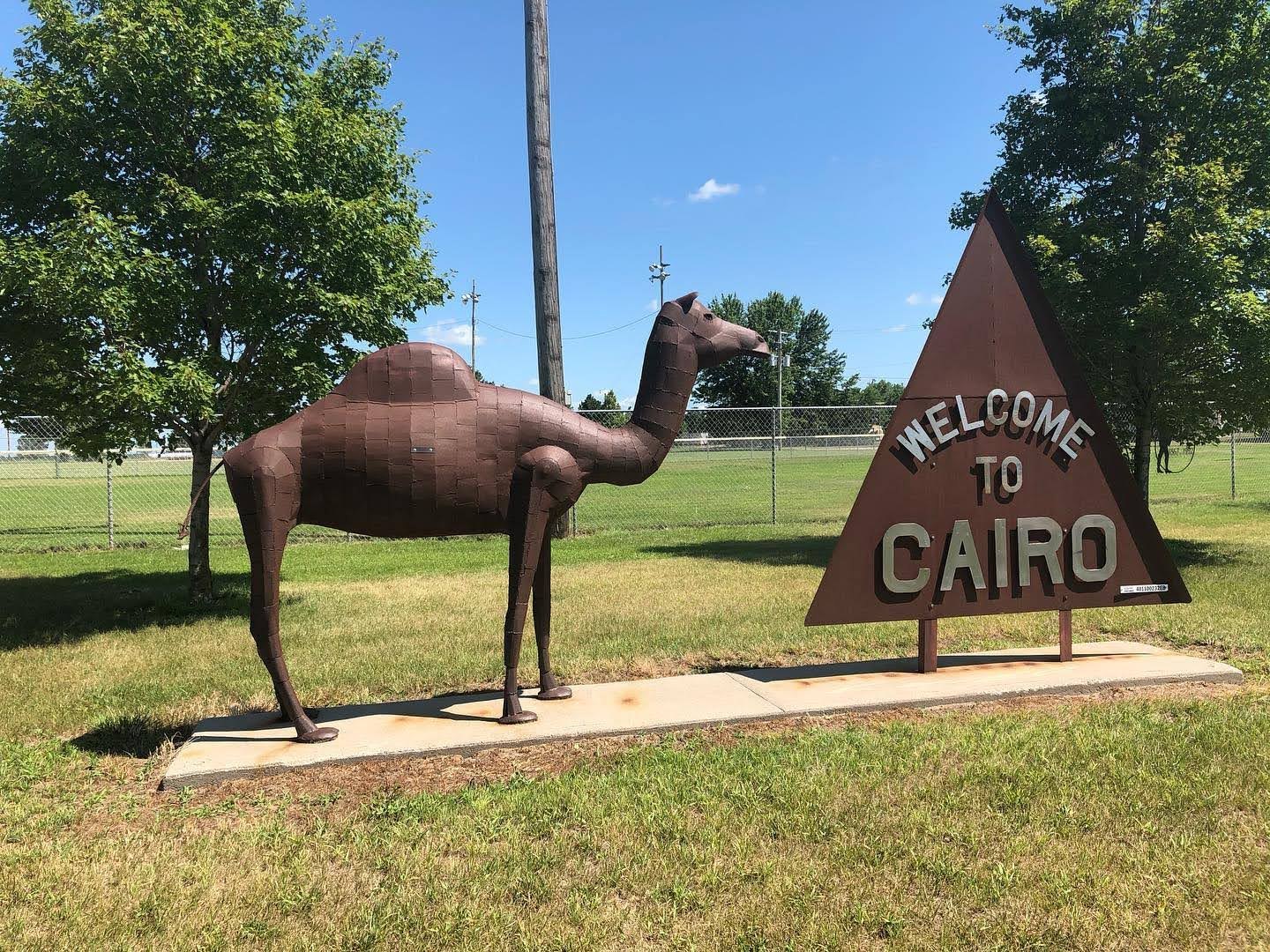 Camel statue, Cairo, Nebraska