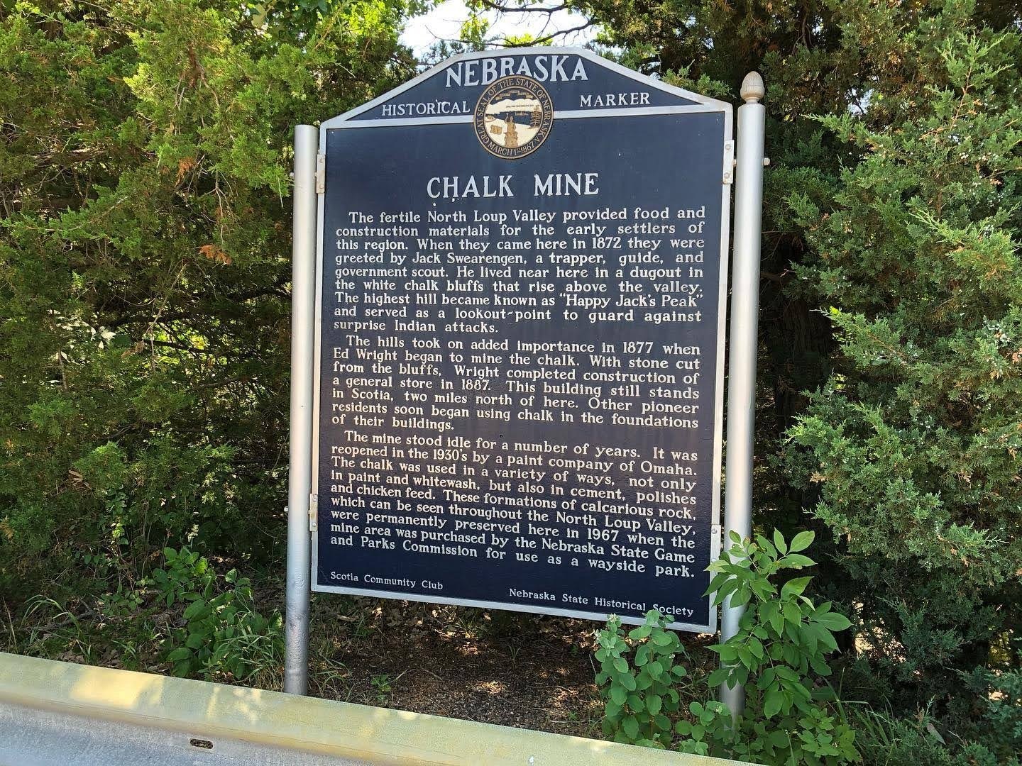 Chalk Mine Historical Marker Chalk Mine Historical Marker