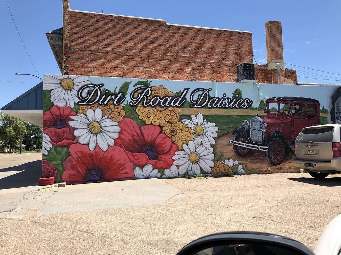 Dirt Road Daisies mural, Chappell, Nebraska Dirt Road Daisies mural, Chappell, Nebraska