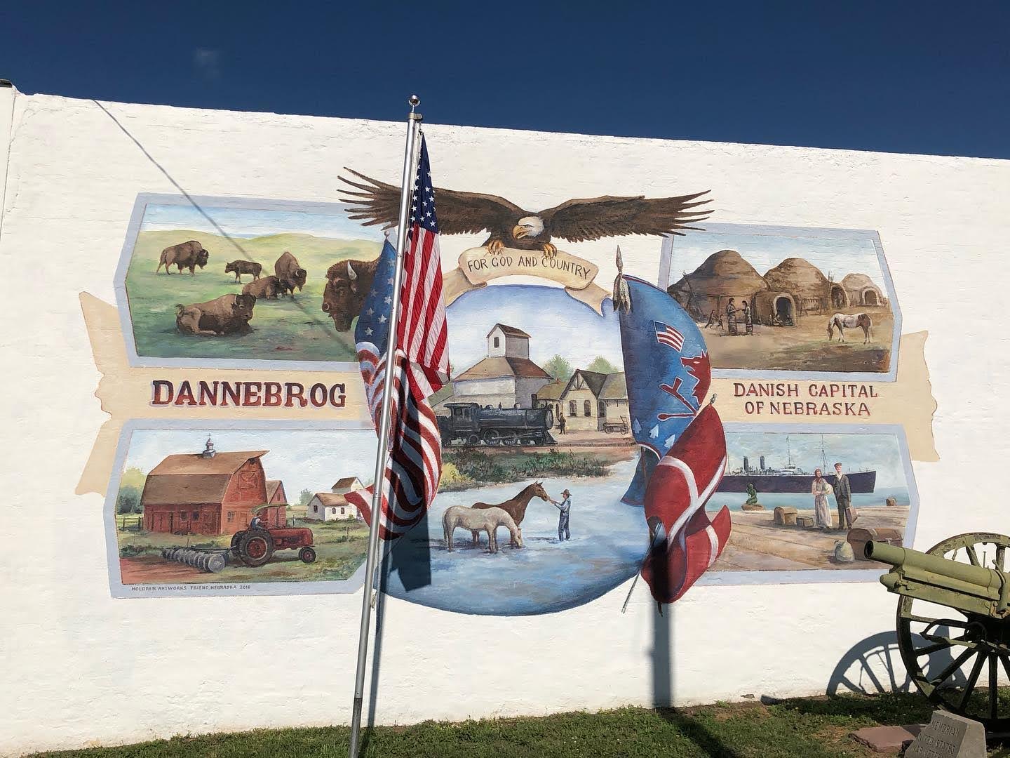 Danish Capital of Nebraska mural, Dannebrog, Nebraska Danish Capital of Nebraska mural, Dannebrog, Nebraska