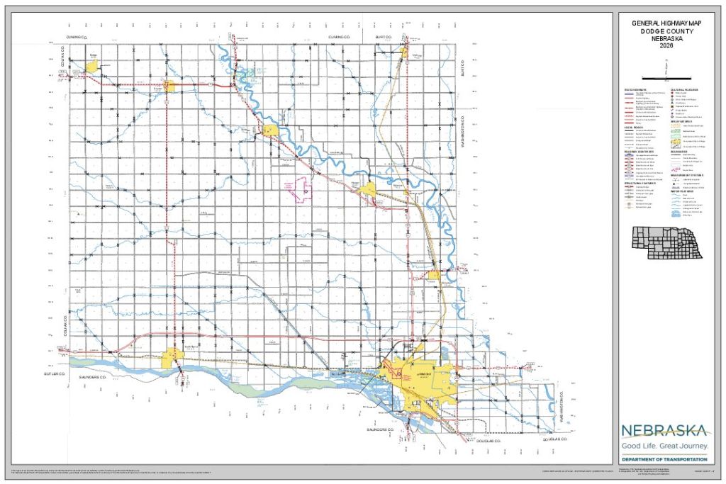 Dodge County Road Map thumbnail