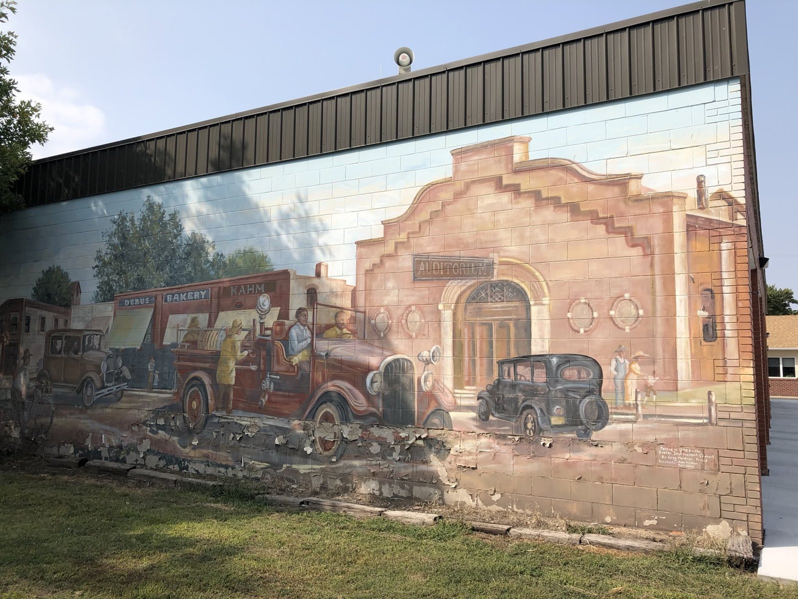 Fire station mural, Exeter, Nebraska