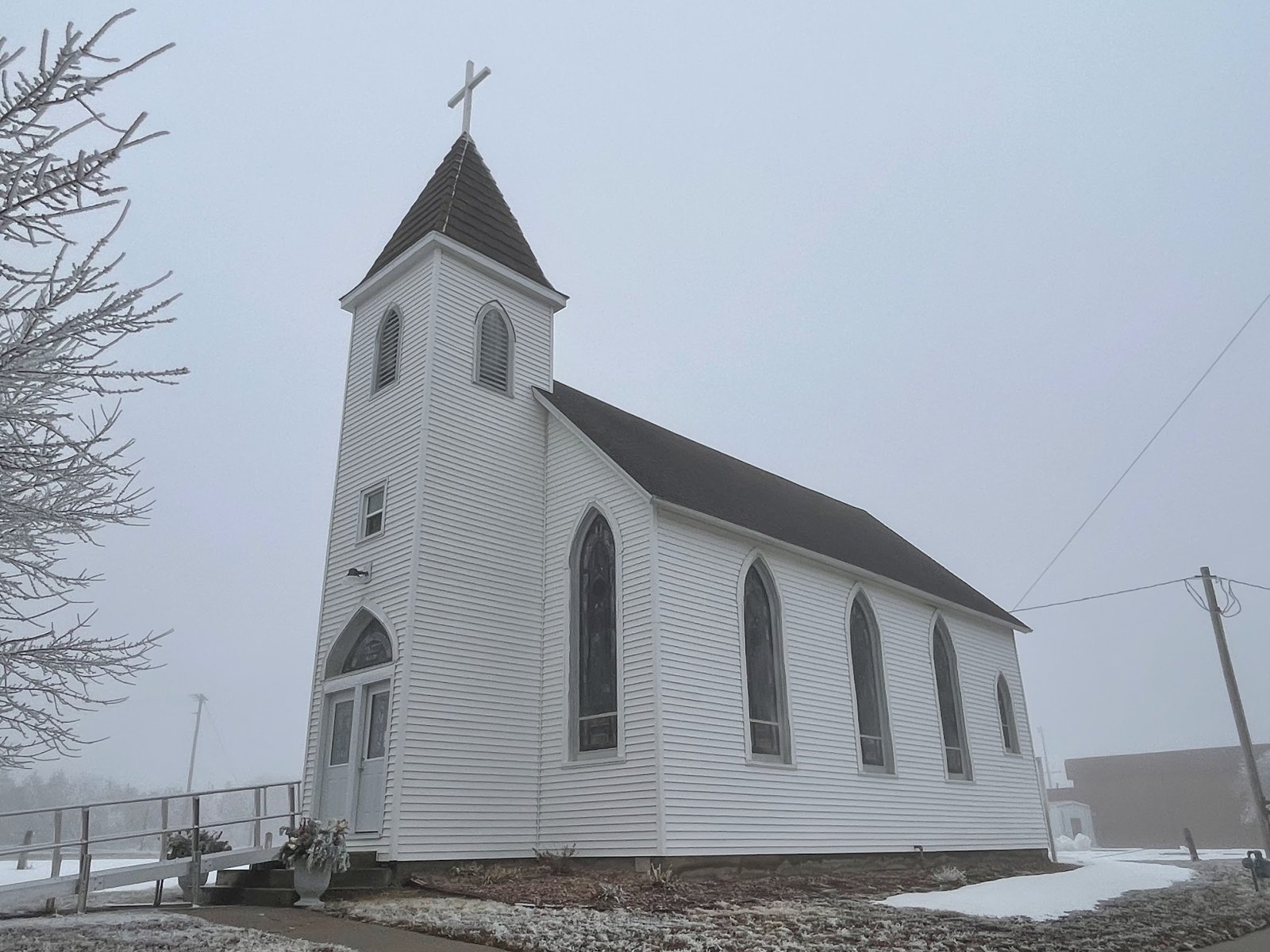 White frame church, Farnam, Nebraska White frame church, Farnam, Nebraska