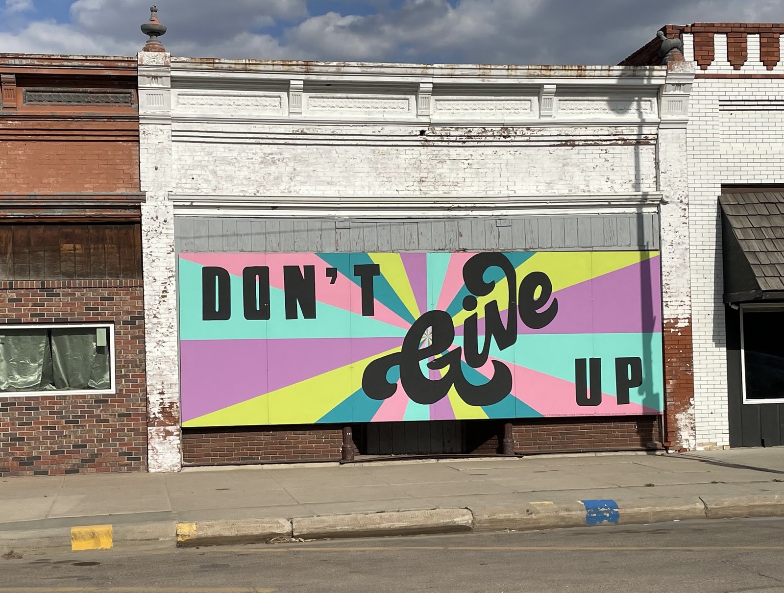 Don't Give Up mural, Fullerton, Nebraska