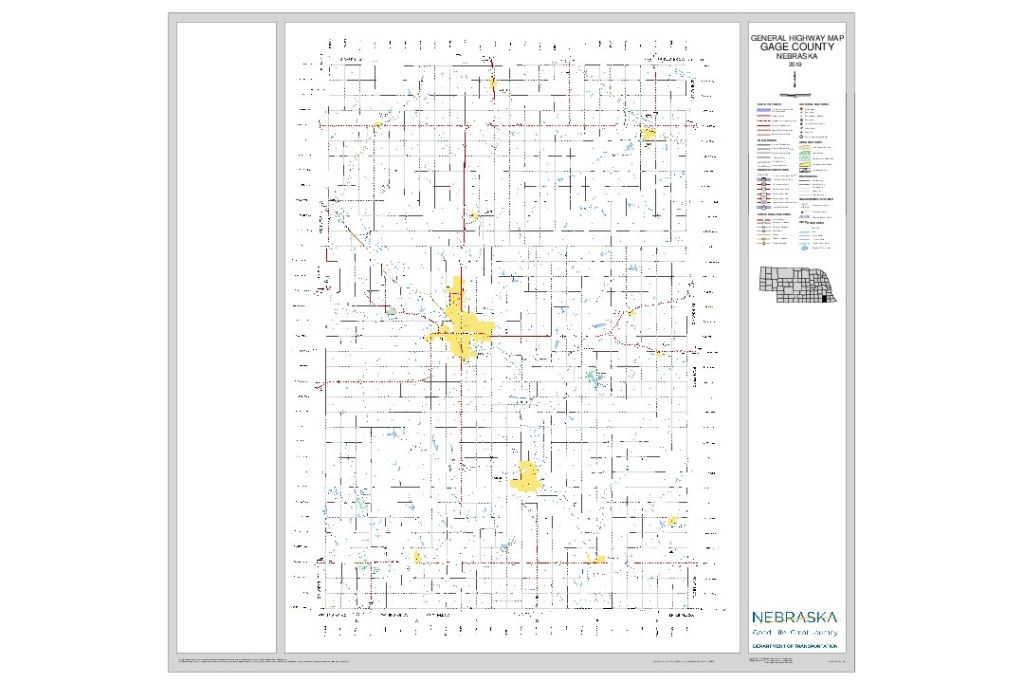 Gage County Road Map thumbnail