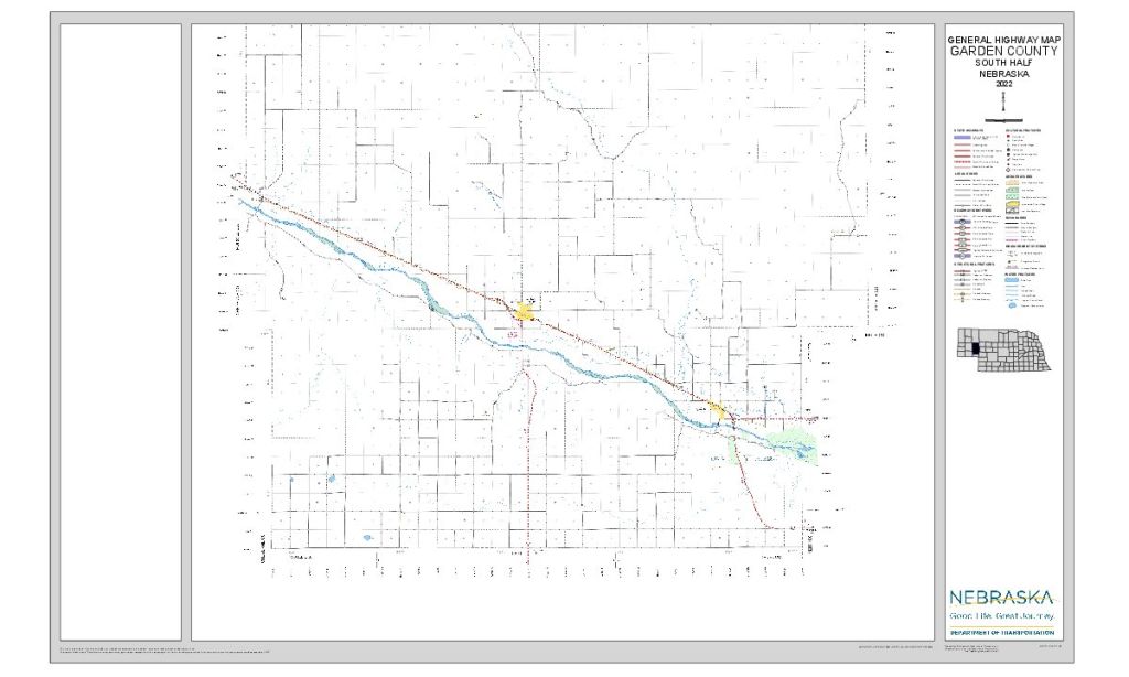 Garden County Road Map thumbnail, South