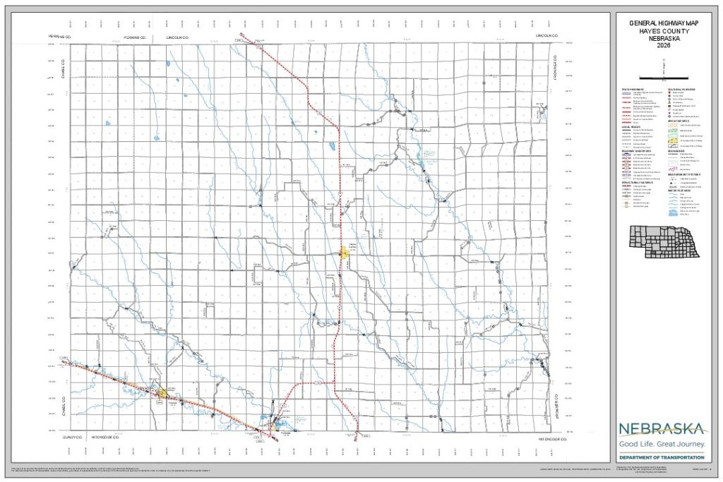 Hayes County Road Map thumbnail