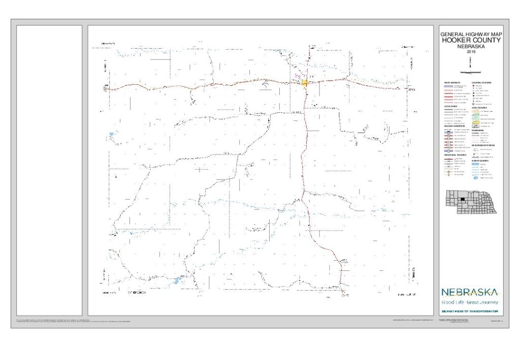 Hooker County Road Map thumbnail