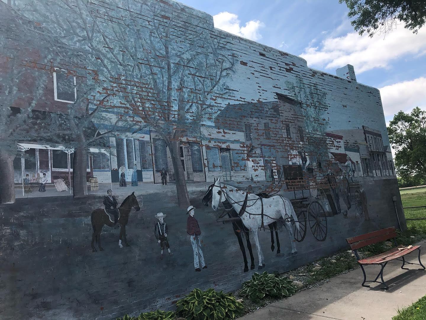 Town history mural, Hubbell, Nebraska Town history mural, Hubbell, Nebraska