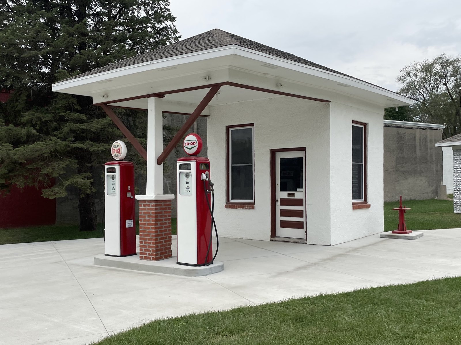 Restored filling station, Julian, Nebraska Restored filling station, Julian, Nebraska