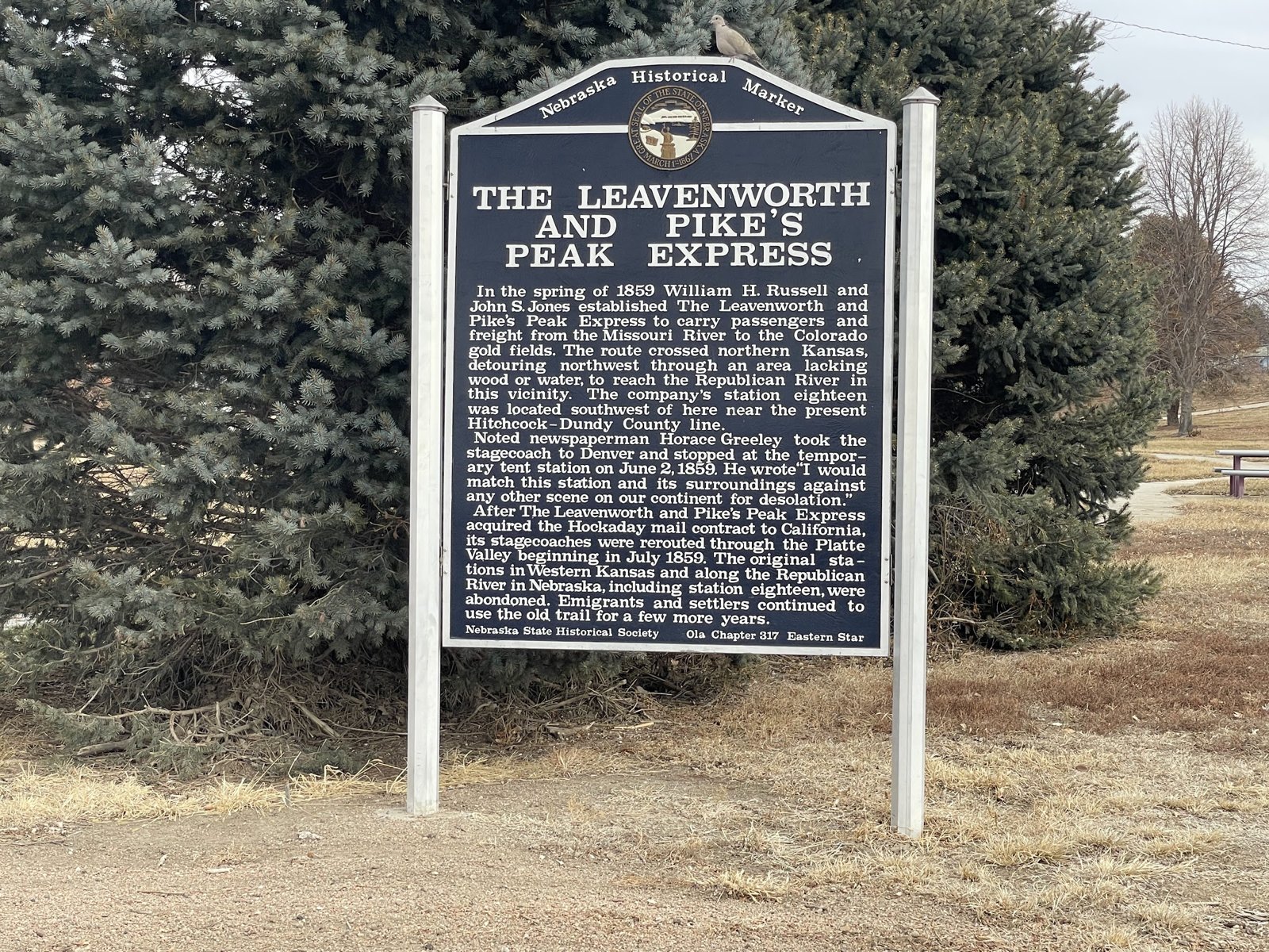 The Leavenworth and Pike’s Peak Express Historical Marker The Leavenworth and Pike’s Peak Express Historical Marker