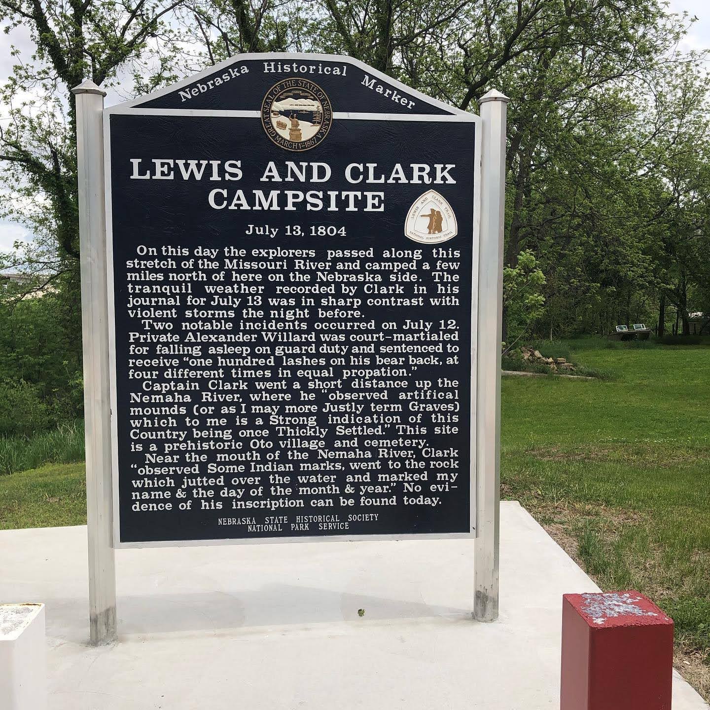 Lewis and Clark Campsite Marker Lewis and Clark Campsite Marker