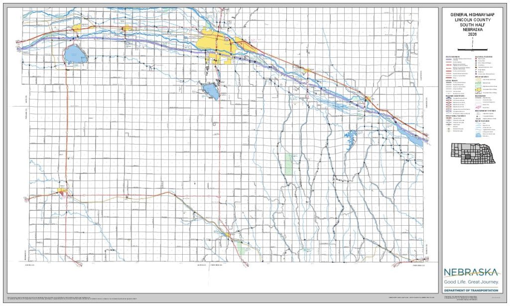Lincoln County Road Map thumbnail, South