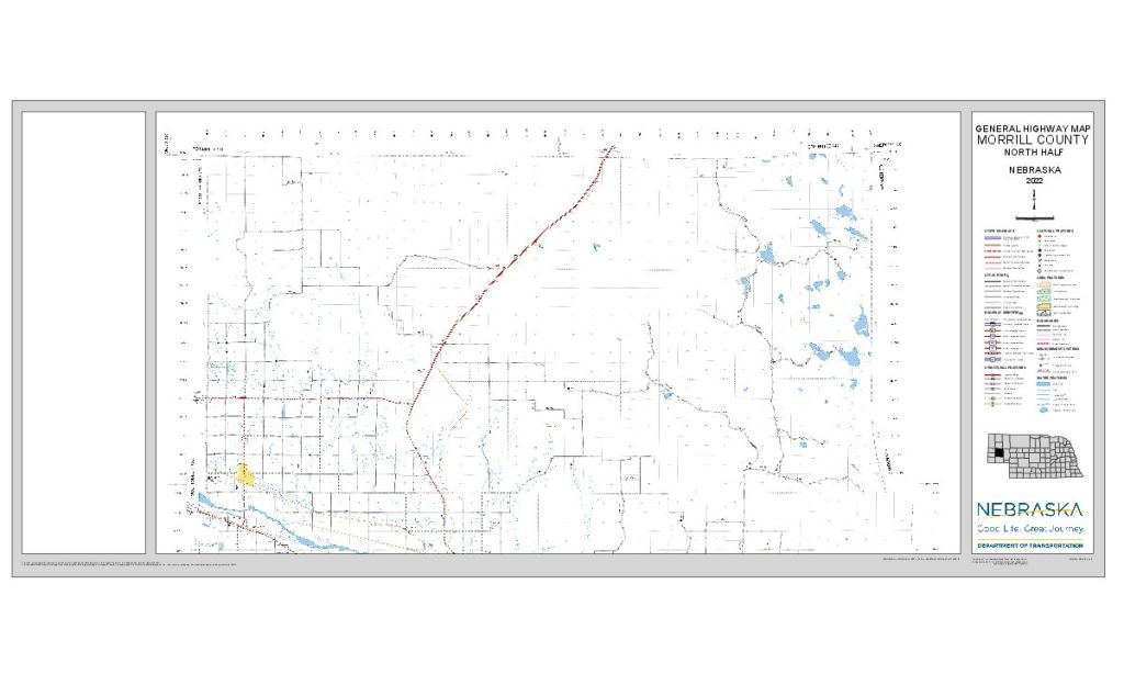 Morrill County Road Map thumbnail, North