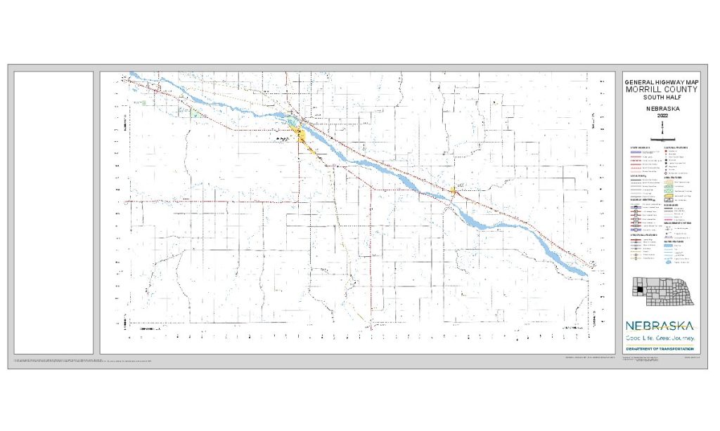 Morrill County Road Map thumbnail, South