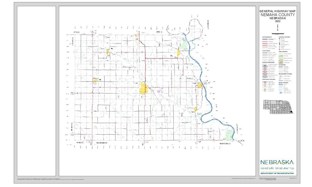 Nemaha County Road Map thumbnail