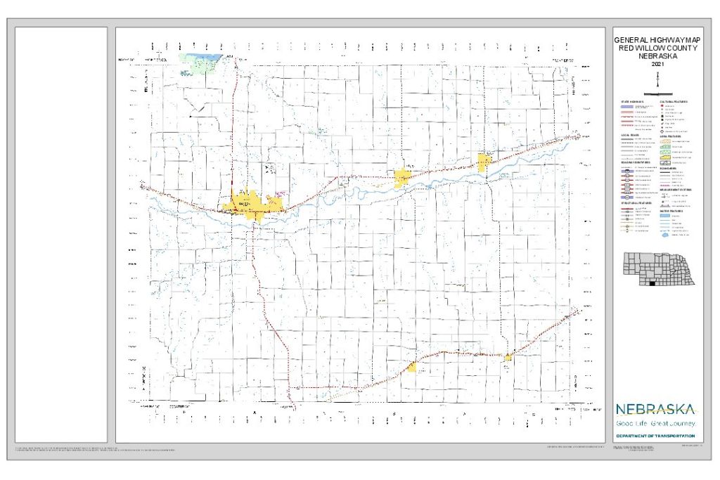 Red Willow County Road Map thumbnail