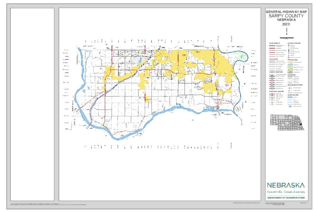 Sarpy County Road Map thumbnail
