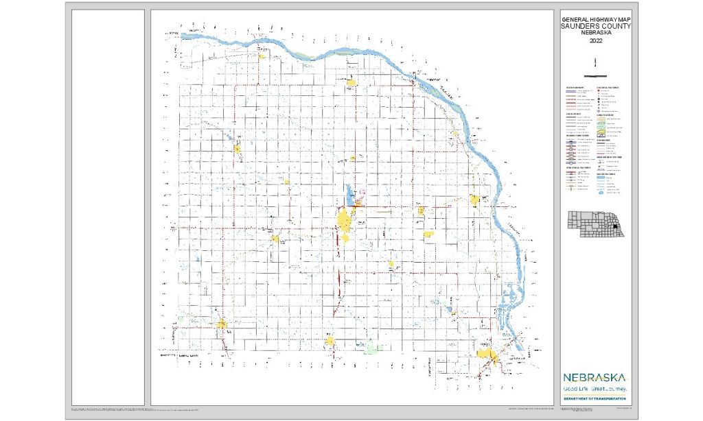 Saunders County Road Map thumbnail