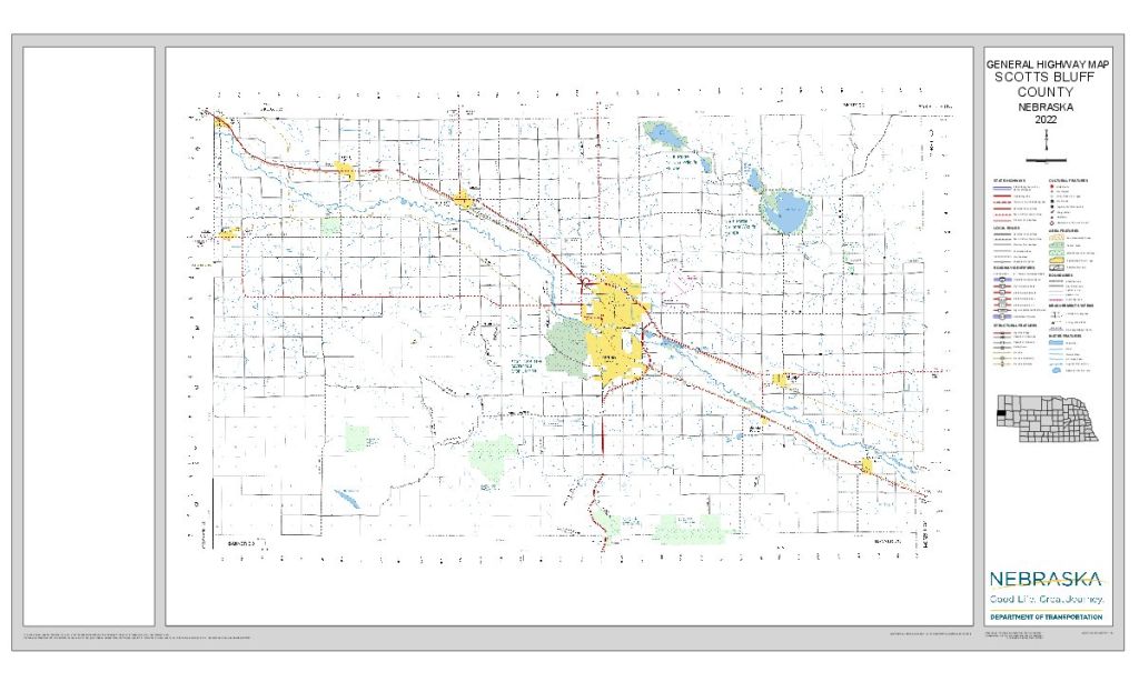 Scotts Bluff County Road Map thumbnail