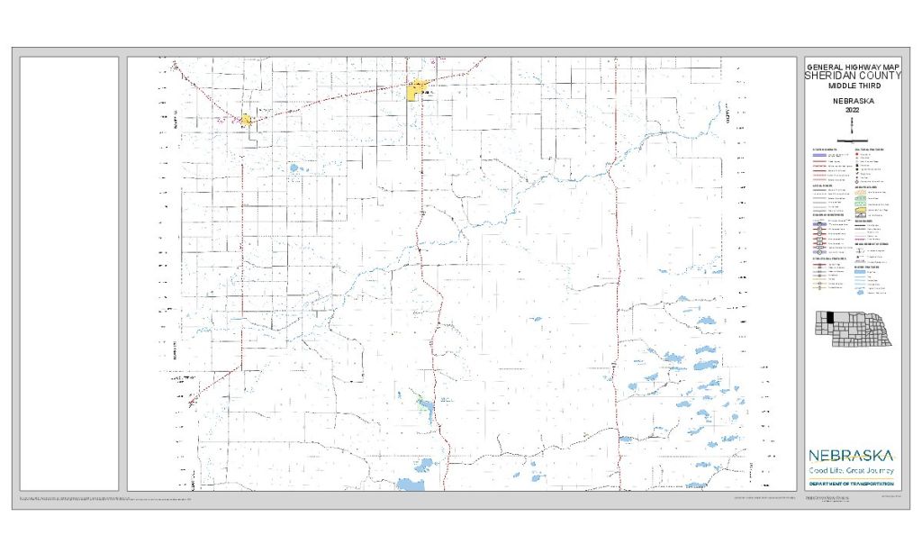 Sheridan County Road Map thumbnail, Middle