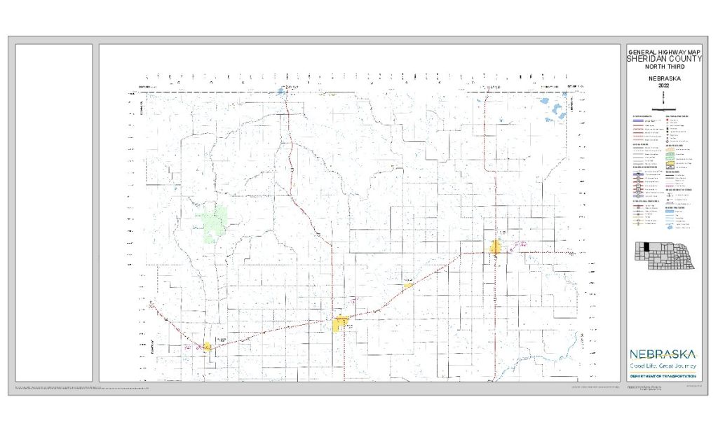 Sheridan County Road Map thumbnail, North