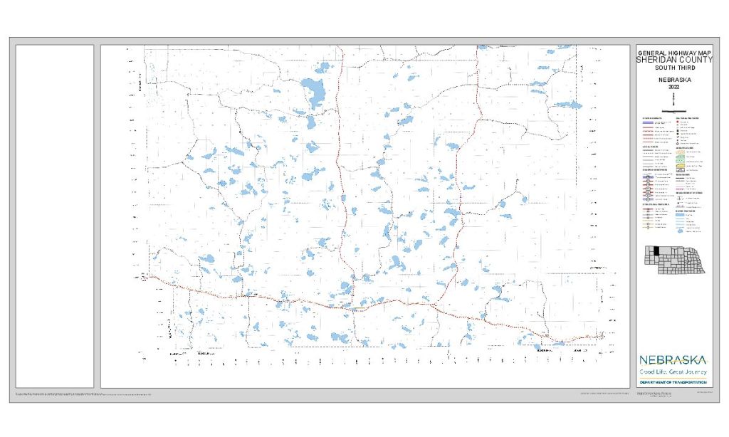 Sheridan County Road Map thumbnail, South
