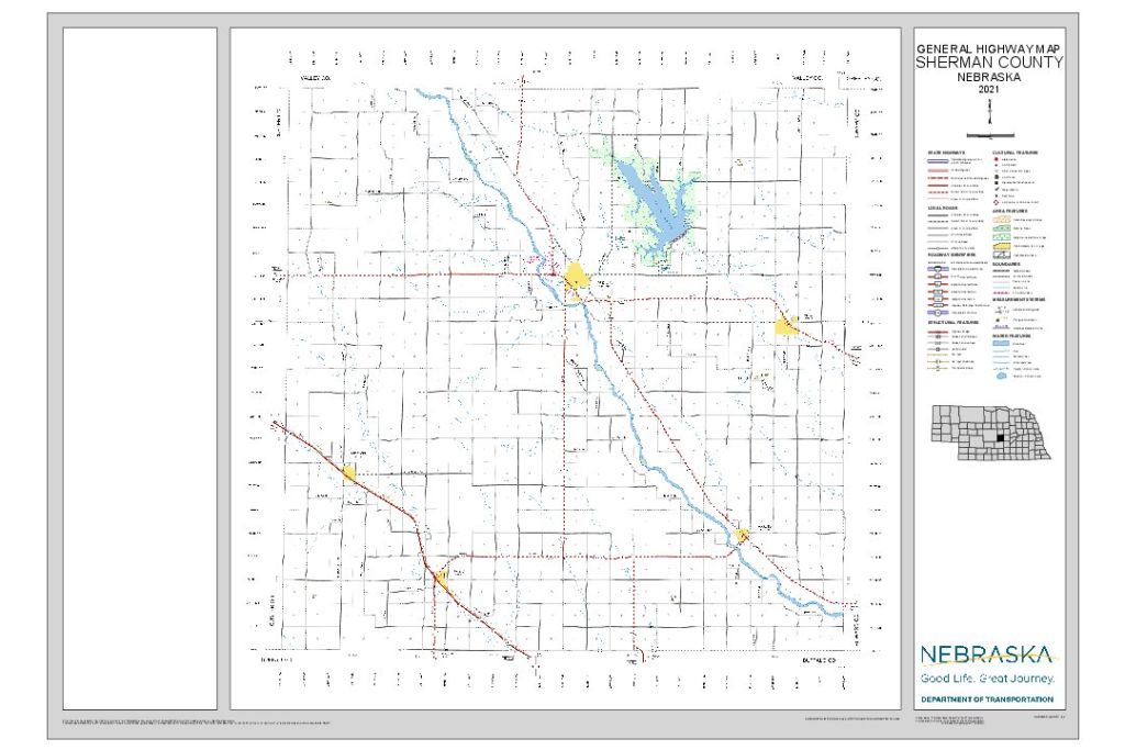 Sherman County Road Map thumbnail